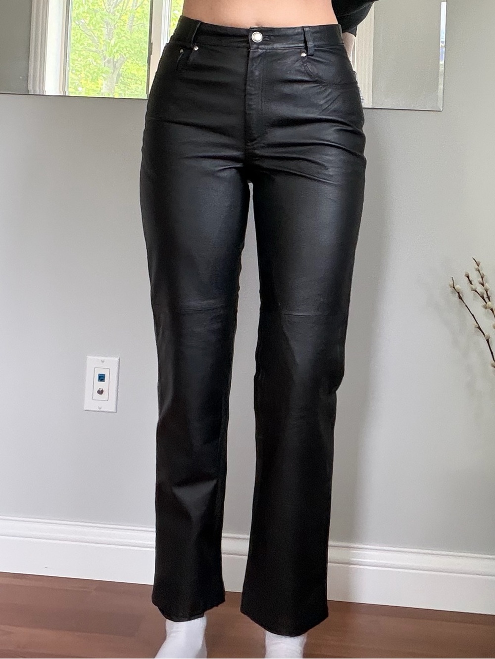 Vintage Leather Straight Leg Pant